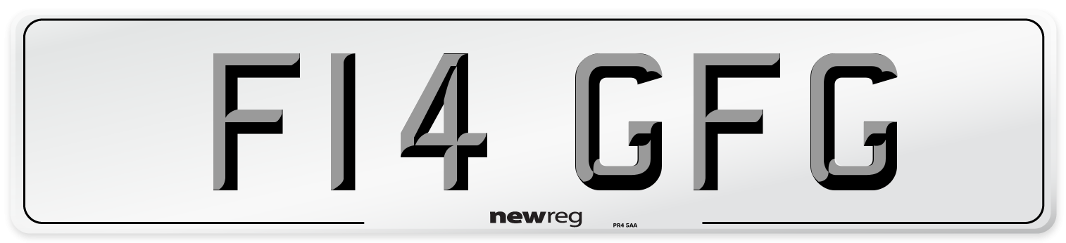 F14 GFG Number Plate from New Reg